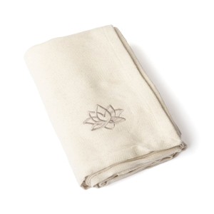 Bawełniany koc do jogi Bodhi Shavasana - ecru