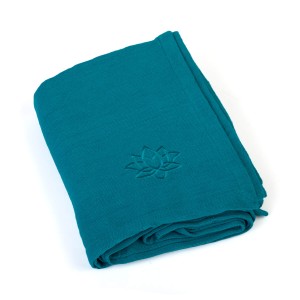 Bawełniany koc do jogi Bodhi Shavasana - turkusowy