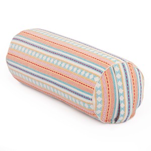 Wałek Bolster do jogi Bodhi – morelowo-jasnoniebieski