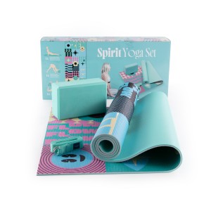 Zestaw do jogi myga Spirit Yoga Set: mata, klocek, pasek