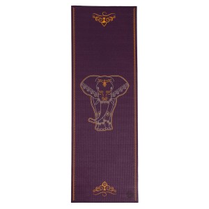 Mata do jogi Bodhi Leela Elephant 4,5mm - fioletowy ze słoniem