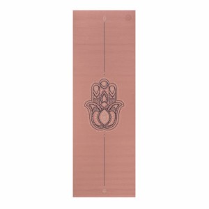 Mata do jogi Bodhi Leela 4,5mm - różowy hamsa