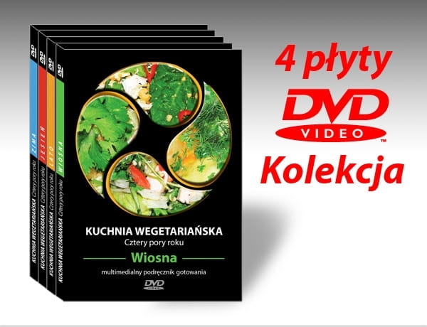 Kuchnia Wegetariańska. Cztery Pory Roku - kolekcja 4 x dvd - super kucharze 180 min !!!!